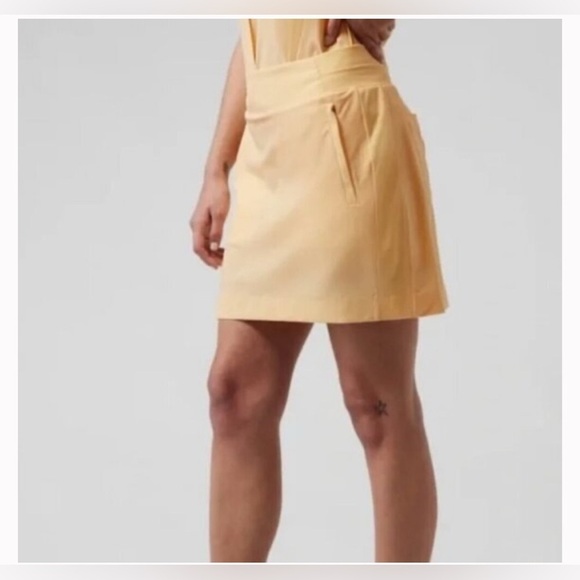 Athleta | Brooklyn Skort 16" In Lunaria Yellow Plus Size 20 Tennis Sporty Active - Picture 2 of 11
